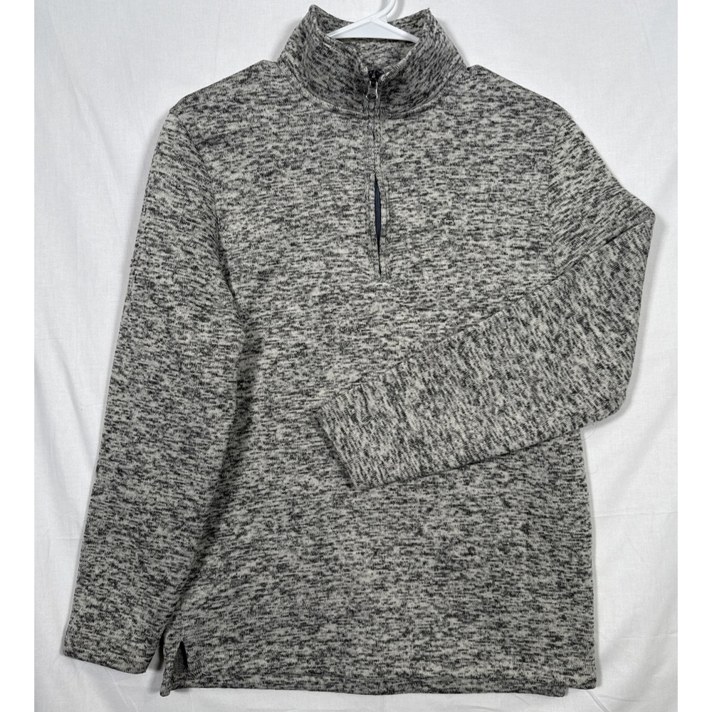 Beverly Hills Polo Club Henley Men's Small Quarter Zip‎ Pullover Sweater Gray